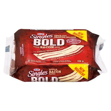 Kraft Singles Bold Thick Cut Bacon Process Cheese Slices | Walmart Canada